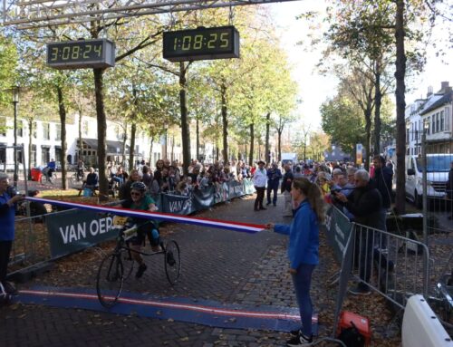 Gerda liep de van Oers Marathon Brabant op haar running frame!